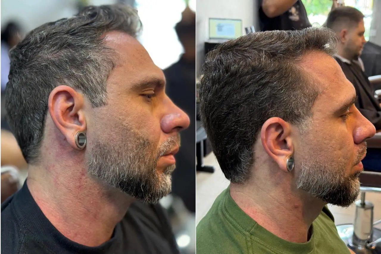 antes e depois corte social bairro roosevelt uberlandia barbearia siqueira